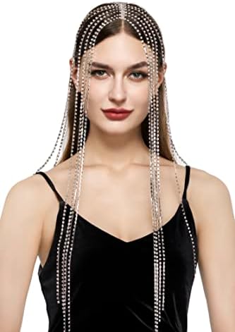 BABEYOND Flapper Headband Cap Headpiece - 1920s Crystal Rhinestone Head Chain Great Gatsby Hair Accessories